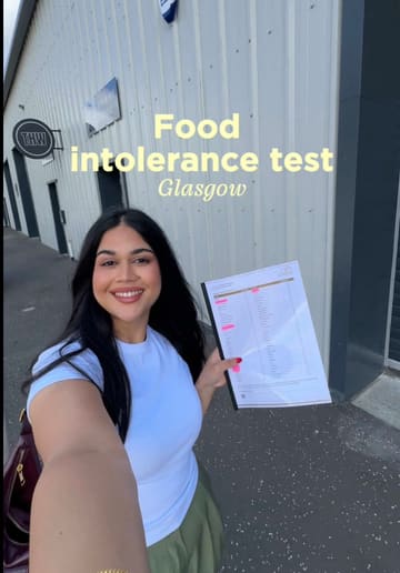 A personal vlog documenting a visit to JD Testing in Glasgow for a non-invasive food intolerance test. The creator explains the process, which involves measuring electrical resistance in the skin, and shares their personal results and the practical advice received.