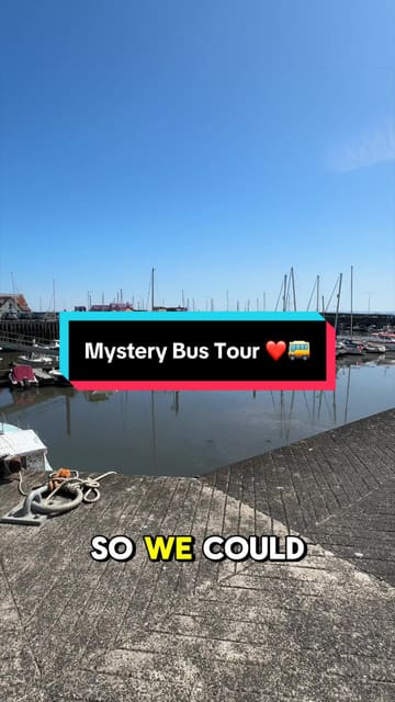 A family documents their experience on a £20 mystery bus tour, starting in Hamilton and visiting St Andrews and Anstruther. The video follows their day, including beach time, a fairground visit, and grabbing local food, highlighting the convenience and fun of the mystery trip.