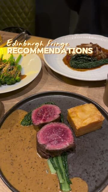 A short, visually appealing reel showcasing a restaurant in Edinburgh, highlighting the food and the venue's atmosphere.
