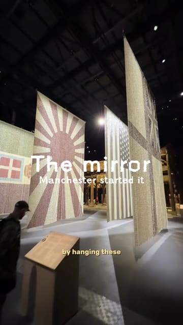 A vlog-style video exploring Ai Weiwei's button installation at Factory International in Manchester, discussing themes of global power and supply chains.