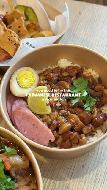 A short, engaging review of Bun & Bowl Studio in Warrington, highlighting their Taiwanese and Hong Kong-inspired menu, including beef noodle soup, braised pork rice, and house-made pastries.