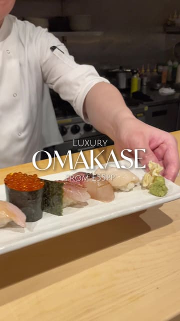 A montage showcasing an omakase dining experience at INÉ in Hampstead. The video features close-up shots of various sushi courses being prepared and served, highlighting the precision and presentation of the food, alongside shots of the intimate counter seating and the restaurant exterior.