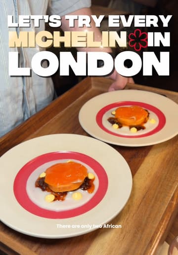 The creator visits Chishuru, a Michelin-starred West African restaurant in London, documenting the six-course tasting menu. The video features close-up shots of the dishes, the menu, and the creator's reactions, providing context about the restaurant's historical significance and the unique flavours of the food.