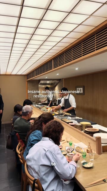 A visually appealing montage showcasing a high-end Kappo-style Japanese dining experience at Roketsu in London, featuring close-ups of various dishes like sushi, pork loin, and chawanmushi.