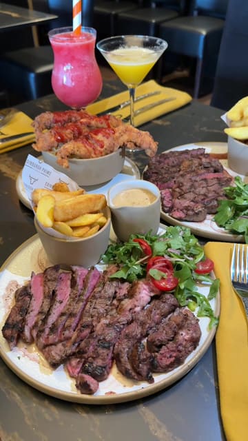 A short, music-led montage showcasing the interior, menu, and food offerings at Edinburgh Prime Steakhouse, highlighting its status as a fully halal venue.