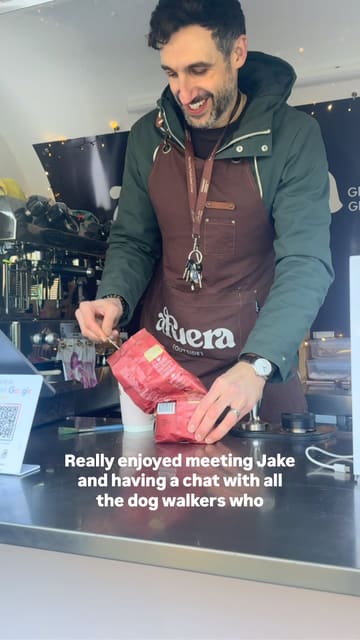 A vlog-style video featuring a visit to Afuera Coffee, a coffee van located near Northumberland Park in North Shields. The video highlights the Spanish-themed menu, including Spanish lattes and hot chocolates, and introduces the friendly barista, Jake.