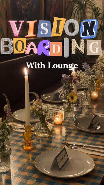 A video showcasing a vision boarding workshop event held at Ritorno Lounge, featuring shots of the venue, the creative activity, and the food and drinks served.