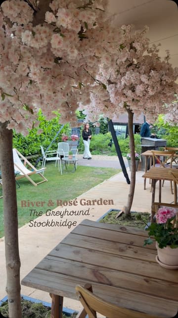 A promotional video showcasing the launch of the River & Rosé Garden at The Greyhound on the Test. The video features shots of the riverside garden, the garden bar, the firepit, and guests enjoying rosé wine and a large grazing board.