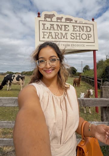 A vlog-style tour of Lane End Farm Shop, highlighting the animal encounters, children's play area, and the variety of local produce and goods available in the shop.