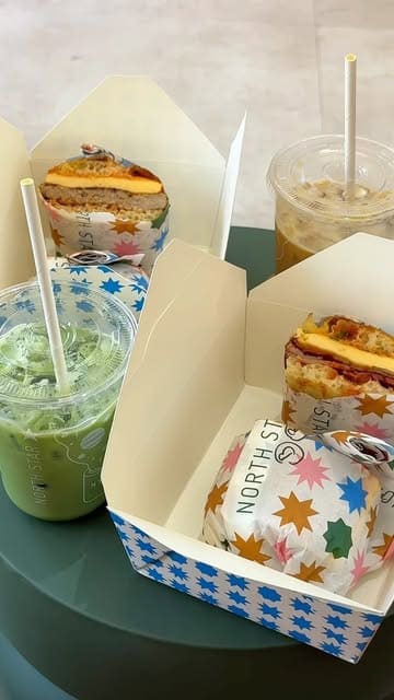 A short, visually appealing reel showcasing a new coffee shop in Leeds, featuring close-ups of specialty coffee, matcha, and breakfast sandwiches.
