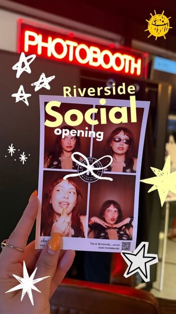 A couple visits the opening of Riverside Social at the Principality Stadium in Cardiff, showcasing the venue's cocktails, food, and entertainment options like beer pong and a photo booth.