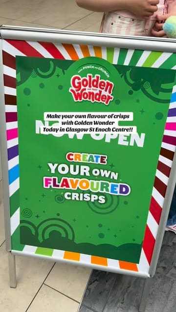A short, energetic video documenting a pop-up event at the St Enoch Centre in Glasgow where customers can create their own custom-flavoured crisps. The video follows the process from selecting a base and ingredients to the final shaking and packaging of the product.