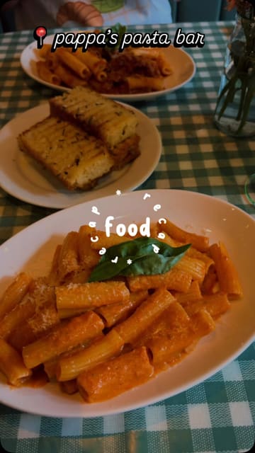 A short, informative reel showcasing the pasta dishes and menu at Pappa's Pasta Bar, highlighting a £7 pasta offer available in July.