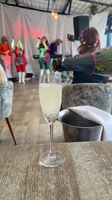 A vlog-style reel showcasing an ABBA-themed bottomless brunch event at The Milner York, featuring live music, prosecco, and casual dining.