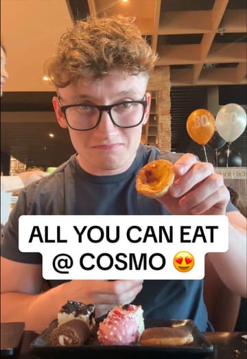 A creator visits an all-you-can-eat buffet restaurant in Southampton, documenting his experience by trying various 'rounds' of different cuisines including Chinese, sushi, pizza, burgers, roast dinner, and desserts.