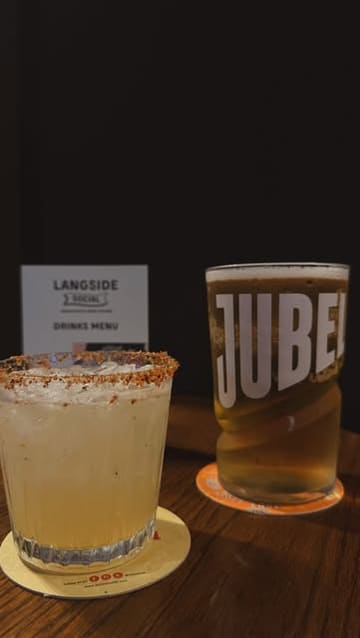 A fast-paced, handheld-style reel showcasing Langside Social in Glasgow, highlighting its pool tables, interactive darts, and Mexican-inspired food and drinks.