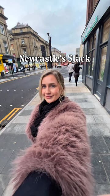 A creator visits the newly reopened Stack Newcastle and specifically highlights Yolo Coffee & Kitchen for brunch. The video features shots of the venue's interior, the menu, and various brunch dishes like shakshuka and avocado toast, combined with the creator's commentary.