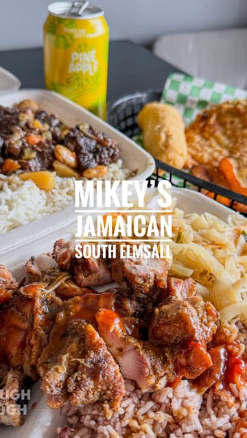 A review of Mikey's Jamaican Cafe in South Elmsall, featuring jerk chicken, oxtail, plantain, festivals, saltfish fritters, and jerk chicken mac and cheese.