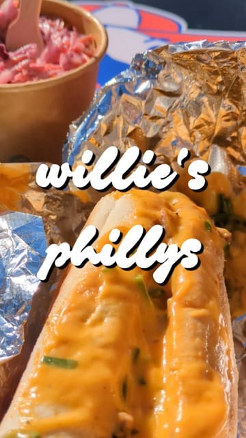 A short, engaging review of a new Philly cheesesteak stall. The creator visits the venue, tries the food, and provides a quick, honest assessment of the experience, highlighting the messy, cheesy nature of the sandwich and the outdoor seating available.