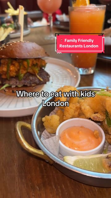 A promotional video showcasing a family-friendly dining offer at Burger & Lobster in London, highlighting the 'Kids Eat Free' deal and the menu options for both adults and children.
