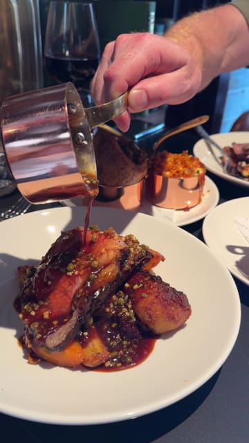 A review of the Sunday roast at Lennox in Edinburgh, highlighting the creative sides like oxtail ragù-stuffed Yorkshire puddings and the overall quality of the meal.