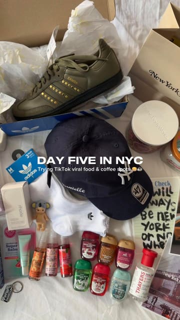 This video is a travel vlog documenting a final day in New York City. It features a visit to Fellini Coffee for a Tiramisu Latte and a breakfast stop at Bubby's for pancakes and potatoes. The video follows the creator's journey, including travel logistics like the subway and airport transit, and concludes with a shopping haul.
