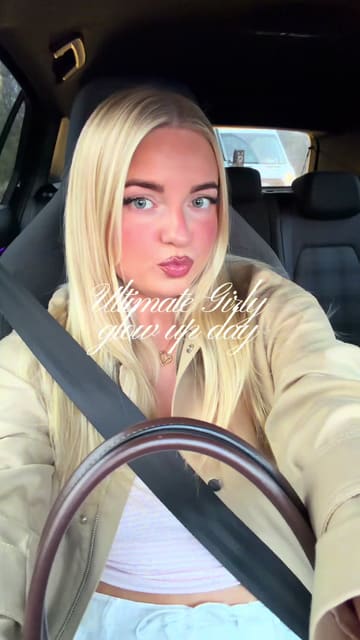 A 'day in the life' vlog following a creator's 'girly glow up day,' featuring an eyebrow appointment, a nail appointment, shopping at Home Bargains and Meadowhall, and a meal at Slim Chickens.