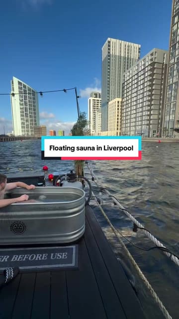 A short video showcasing the Wyld Sauna floating sauna and cold plunge experience in Liverpool, highlighting the facilities and the invigorating nature of the activity.