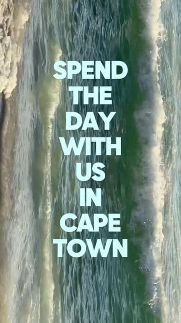 A fast-paced day-in-the-life vlog following a couple through Cape Town, featuring a padel match, brunch at Maggy Lou's, matcha drinks, a walk along Sea Point, and dinner at The Pottery.
