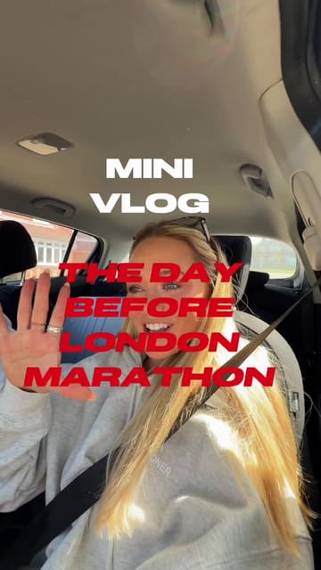 A fast-paced vlog following a couple through their day in London before the marathon, featuring visits to a hotel, a bakery for pastries, a brand activation event, and a pasta restaurant.
