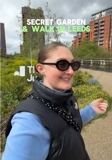 The creator provides a guided tour of the Monk Bridge Viaduct Garden in Leeds, highlighting the walking route, the 'Juno Shed' food and drink kiosk, and the available sports facilities. The video serves as a local discovery guide for a lesser-known public space.