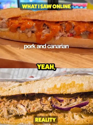 A food blogger reviews a £5 lunch deal at El Kabron in Manchester, showing the venue exterior, interior, menu, and the pulled pork sandwich.