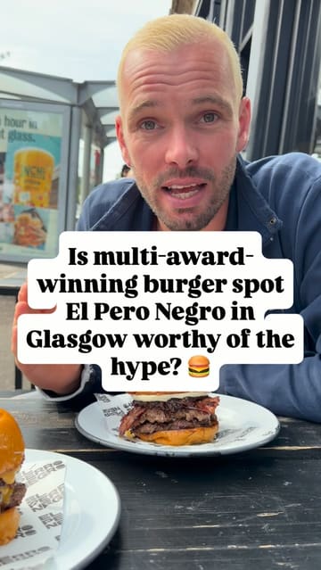 Two creators visit El Perro Negro in Glasgow to review their burgers. They discuss the quality of the ingredients, the taste, and the overall experience, ultimately giving a very positive verdict.