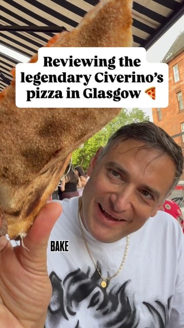 Two creators visit Civerino's in Glasgow to review their pizza, specifically highlighting the vodka sausage pizza and the overall vibe of the venue.