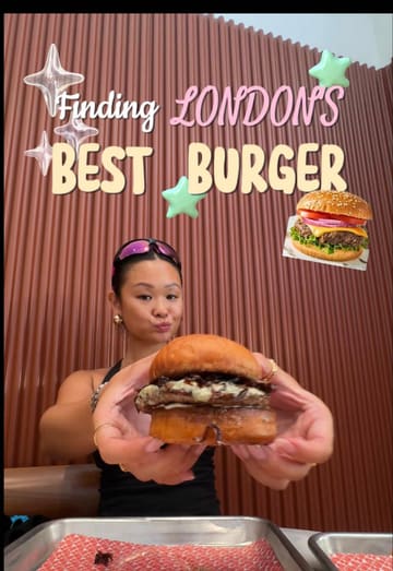 A review of the limited-edition 'Eric Cantona' burger at Zula, a collaboration with chef Elliot Hashtroudi. The video features close-ups of the burger, fries, and cheesecake, along with the creator's tasting notes.