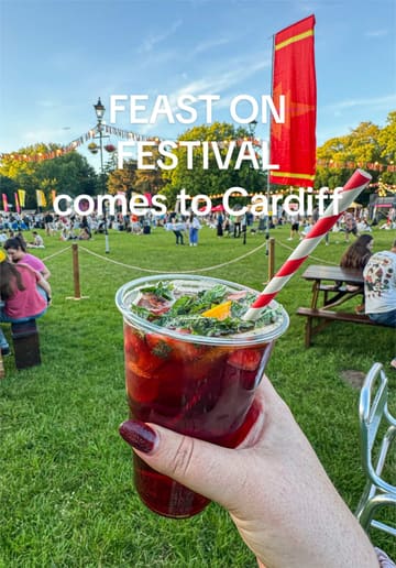 A fast-paced, engaging reel capturing the atmosphere of the Feast On Festival in Cardiff's Bute Park, featuring a wide array of street food, drinks, live music, and cooking demonstrations.