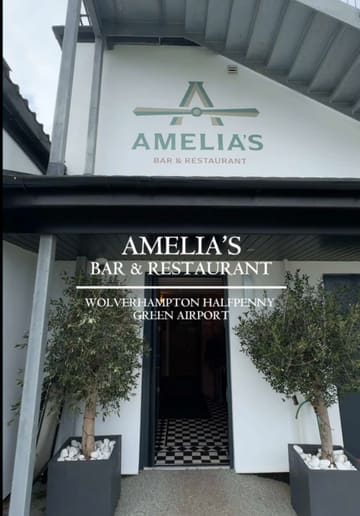 The video is a vlog-style review of Amelia's Bar & Restaurant, situated at Wolverhampton Halfpenny Green Airport. The creator takes the viewer on a tour of the site, showcasing the runway views, the modern interior of the restaurant, the food (specifically avocado toast and coffee), and the adjacent antique and vintage centre.