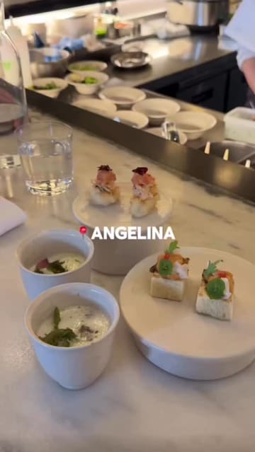 The video is a review of a birthday dinner at Angelina in London, featuring a 5-course tasting menu. The creator walks the viewer through the various dishes, including langoustine, chawanmushi, crudos, pasta, and desserts, while providing commentary on the quality and the Italian-Japanese fusion concept.