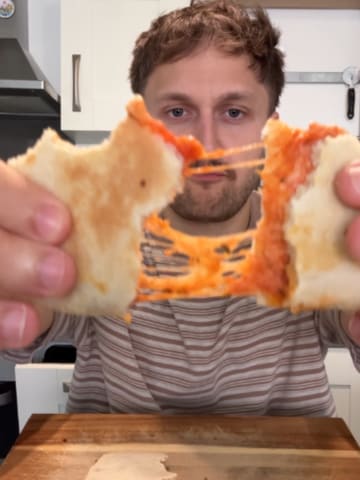 A creator documents his quest to find and review 'Pizzinis,' a popular pizza-style snack found in Scottish convenience stores, including the cooking process and a taste test.