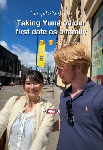 A couple with their baby visits a Bella Italia restaurant to demonstrate how to eat out as a family while on a budget, highlighting the £5 pasta offer.