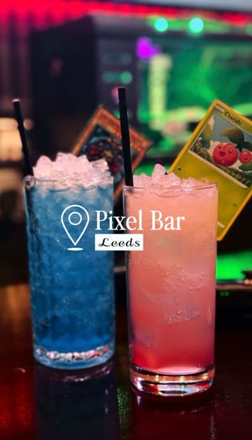 A promotional video for Pixel Bar in Leeds, showcasing their gaming-themed cocktails and the venue's interactive gaming facilities.