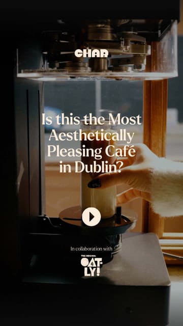 A promotional video for Mr. French, a cafe in Dublin, featuring the co-owner discussing the importance of atmosphere, community, and quality coffee. The video showcases the cafe's interior, the coffee-making process, and the friendly environment, highlighting their use of Oatly products.