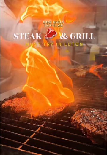 A promotional video for The Barak in Luton, featuring a variety of dishes including steak and a brisket burger, alongside mocktails and a tour of the restaurant's interior and facilities.