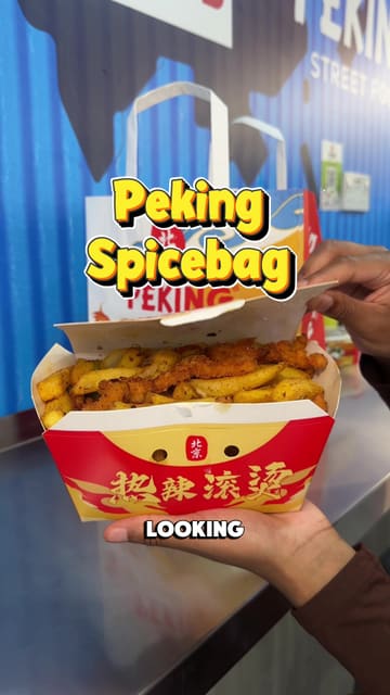 A short, informative video showcasing a takeaway spot in Dublin, highlighting their new 'Mala Spicebag', a buy-one-get-one-free pizza deal, and bubble tea options.