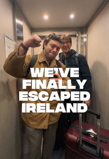 A fast-paced travel vlog featuring two creators on a 'European Dream Tour' with Trafalgar. The video highlights various European destinations including Rome, Florence, Venice, Lucerne, and Paris, showcasing iconic landmarks, local food, and the tour experience.
