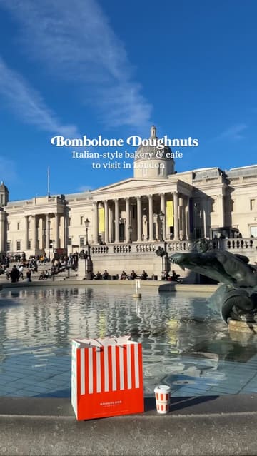 A short, aesthetic promotional video for Bombolone Doughnuts in London, featuring close-ups of their Italian-style doughnuts, specialty coffee, and the cafe's interior decor.
