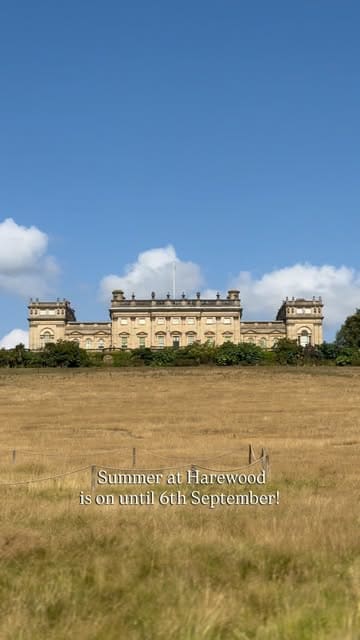 A montage video showcasing a family day out at Harewood House, highlighting the grounds, the ferry, the historic house interior, and the adventure playground.