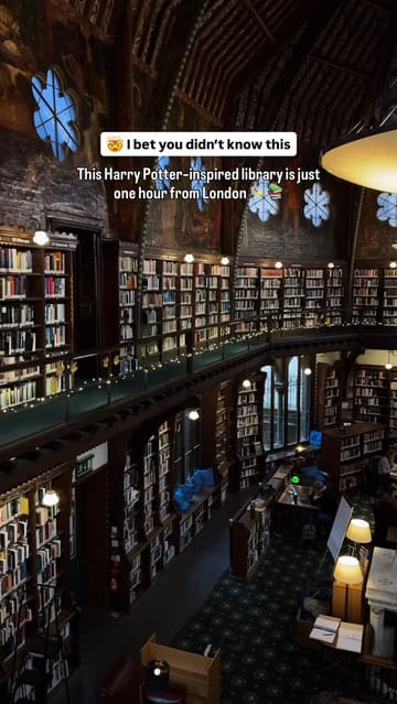 A short, aesthetic video tour of the Oxford Union Old Library, highlighting its Victorian architecture, murals, and Harry Potter-esque atmosphere.