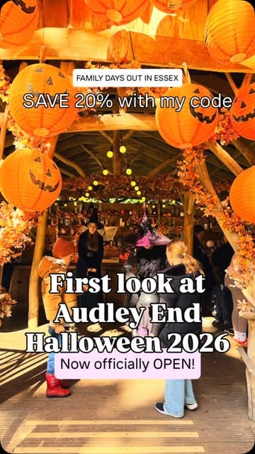 A fast-paced, engaging video showcasing the Halloween-themed attractions at Audley End Enchanted Railway, including a train ride, pumpkin patch, character interactions, and games.