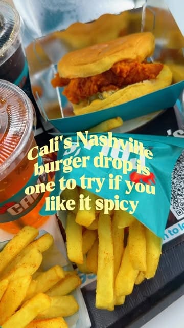 A short, punchy review of the new Nashville-style burger range at Cali's Burger & Shakes, featuring close-ups of the food and a quick look at the venue.